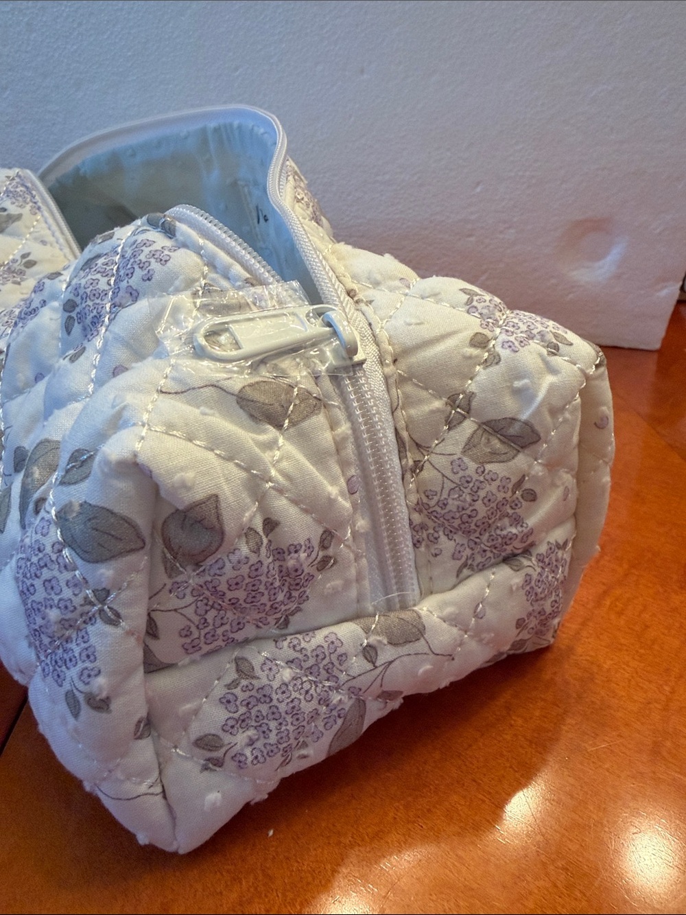 New Moon Nude Handmade Lilac pattern Quilted hair tool bag Pouch - Picture 6 of 9